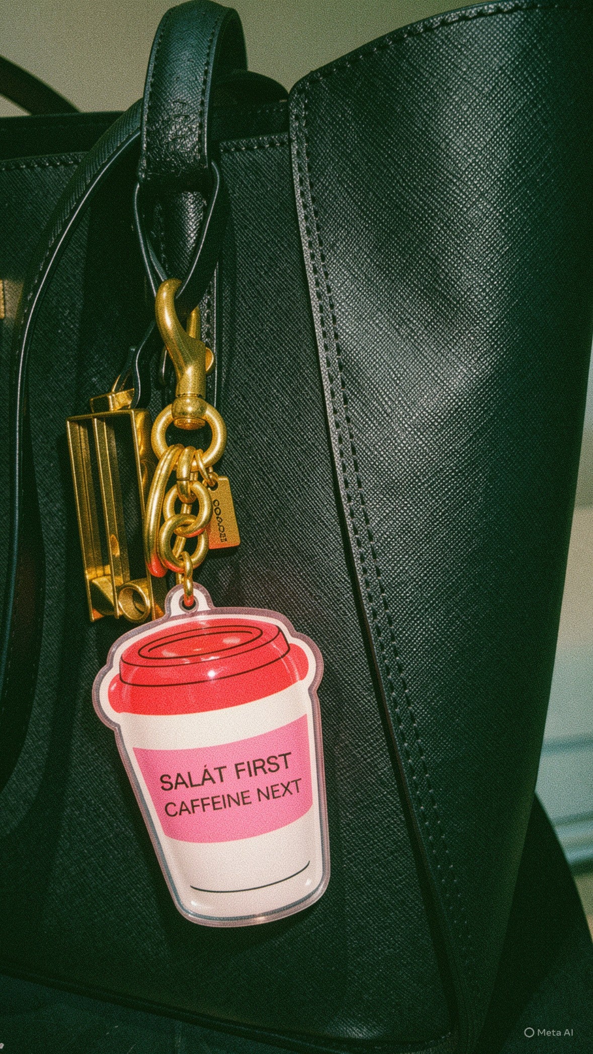 Porte-cles Salat first caffeine next