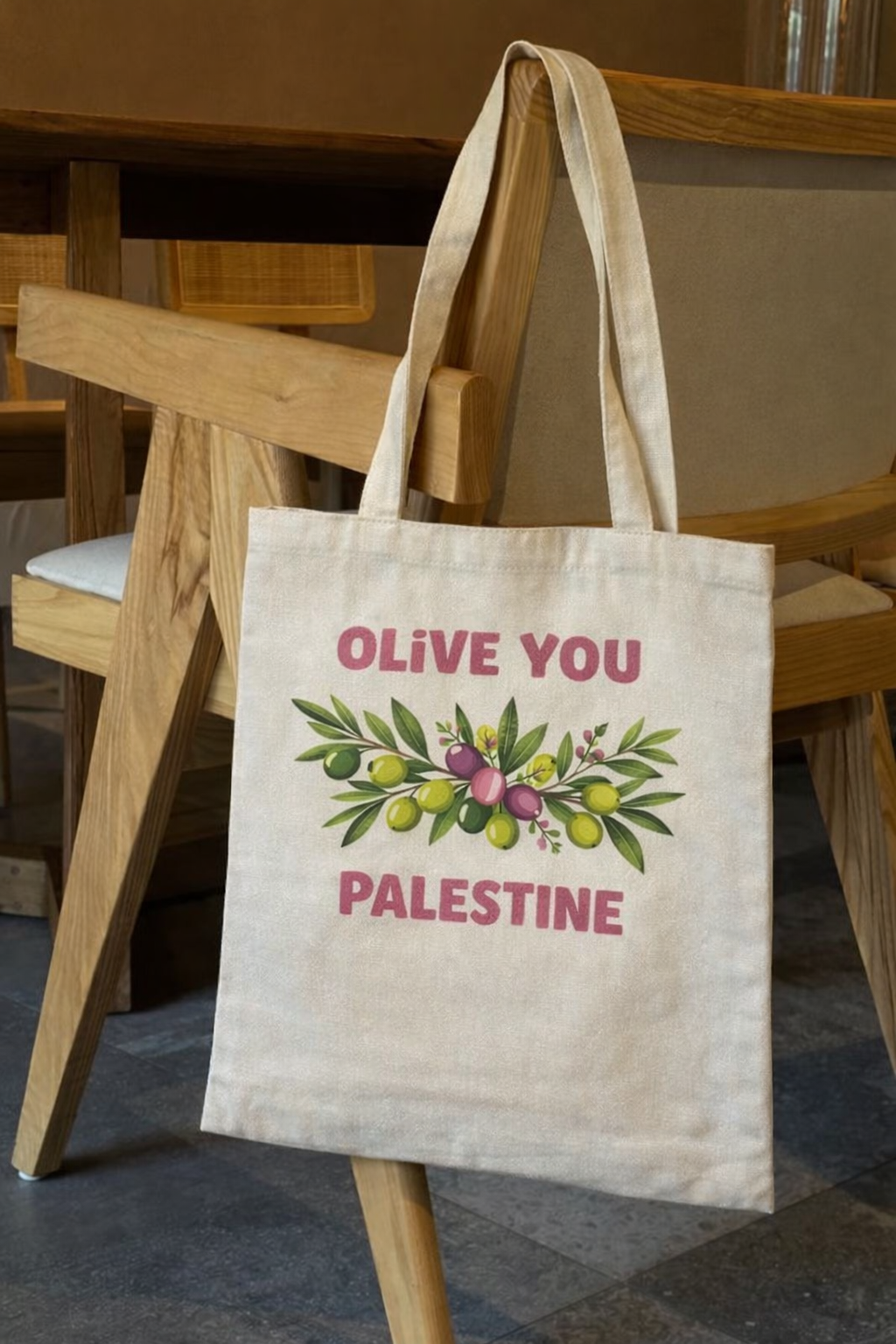 Tote-bag Olive You Palestine