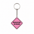Muslim girl on board keychain
